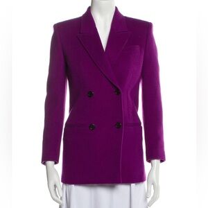 Saint Laurent Purple Wool & Cashmere Blazer